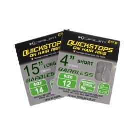   Korum Hair Rigs With Quickstops 15 Size 16 Monofil predviazaný háčik