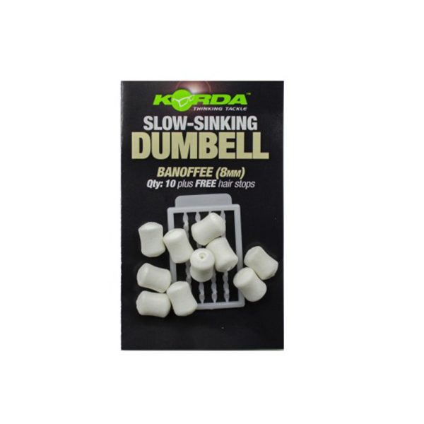 Korda Slow Sinking Dumbell Banoffee Imitácia nástrahy 8mm 10ks