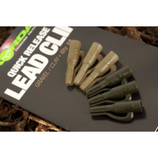 Korda Quick Release Clip Clay / Gravel - olovený klip
