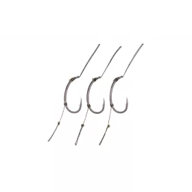   Korda Loop Rigs Klor 8 Háčik s očkom, s protihrotom, pletený nadväzec 30lb 3ks