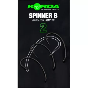   Korda Spinner B Hook 2 Očkový, Bezprotihrotový Boilie Háčik 10ks