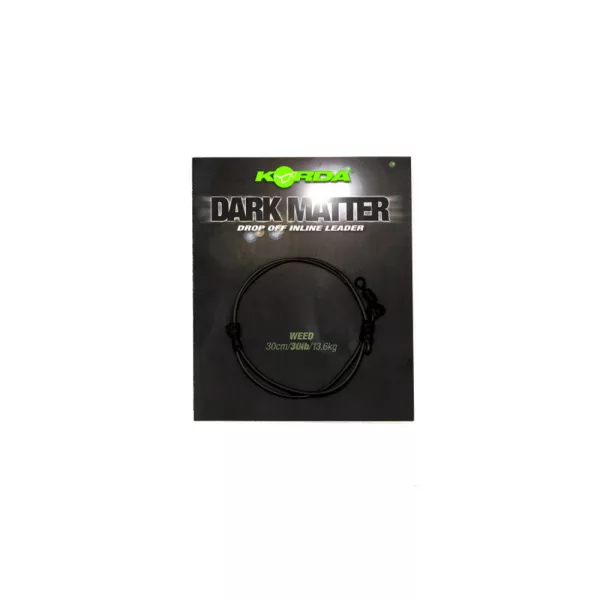 Korda Dark Matter Leader Drop Off Inline Weed Predviazaná Kaprová Montáž 30lb 30cm