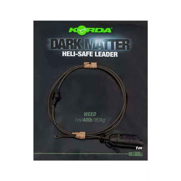 Korda Dark Matter Leader Heli Safe Weed 40lb Predviazaná Kaprová Montáž