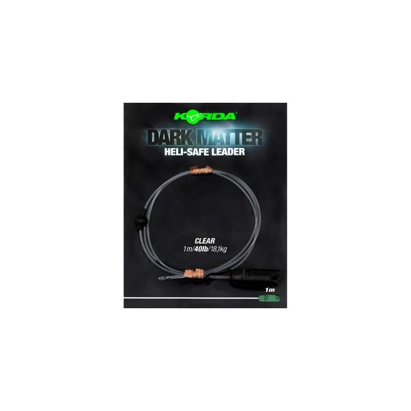 Korda - Dark Matter Leader Heli Safe Gravel 40lb 1m štrkovej farby helikoptérová montáž náväzca