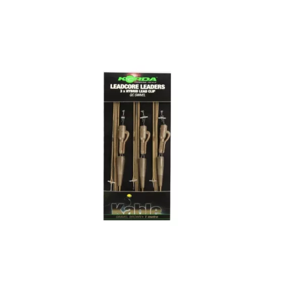 Korda Leadcore Leader Hybrid Lead Clip QC Swivel Gravel Predviazaná Bojlová Montáž