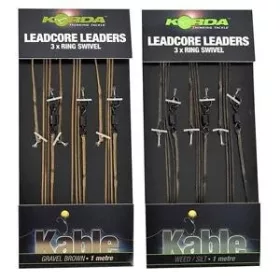 Korda Leadcore leader Ring Swivel Gravel, 3 kusy v balení