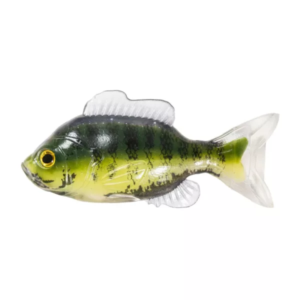 Livetarget Sunfish Unrigged Zeleno-krémová 8,5cm Gumová slnečnica 4ks