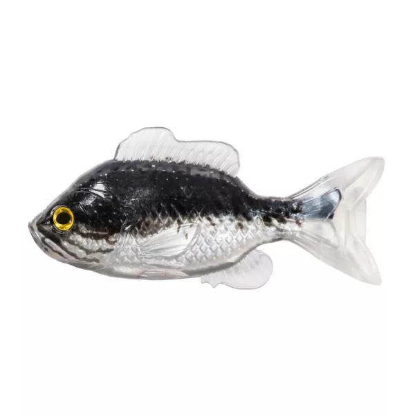 Livetarget Sunfish Unrigged Čierno-strieborná 8,5cm Gumová slnečnica 4ks