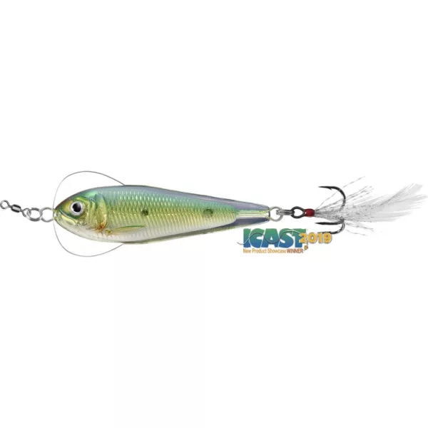 Livetarget Flutter Shad Jigging Spoon Zlato-zelená 7cm 28gr Kývaná plandavka