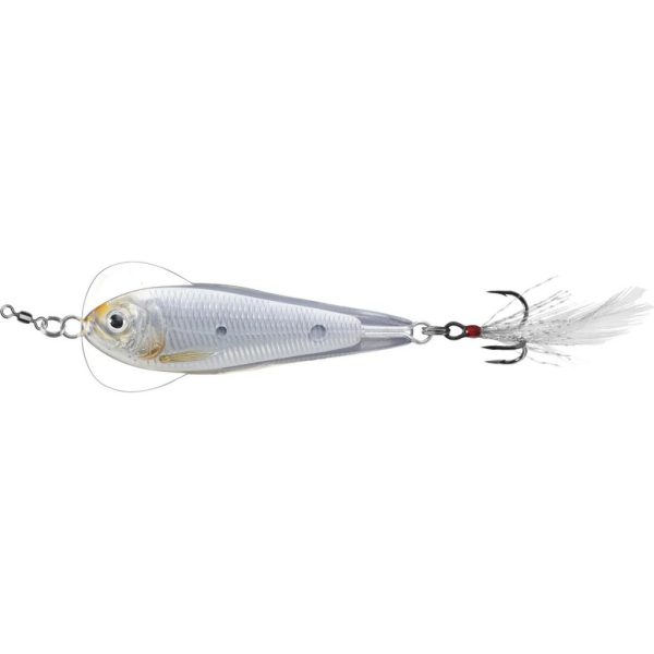 Livetarget Flutter Shad Jigging Spoon Strieborno-perleťová 7cm 28gr Kývaná plandavka