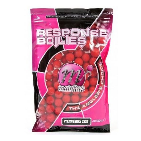 Mainline Shelf Life Boilies Strawberry Zest 18 mm 450 g.r - nástrahové boilies