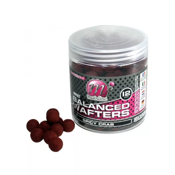 Mainline High Imp. Balanced Wafters Spicy Crab -12mm - wafters boilie