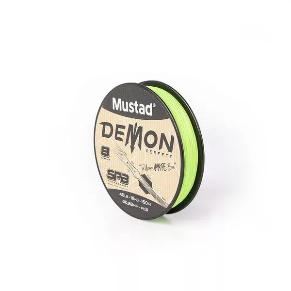Mustad Demon Perfect Braid Chartreuse 0,25mm 150m Pletená hlavná šnúra