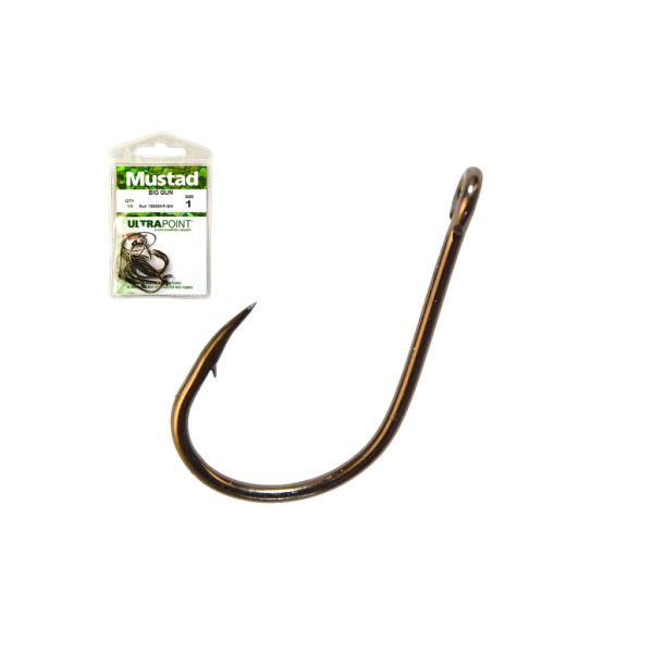 Mustad Big Gun 6 S očkom, háčik s protihrotom 12ks