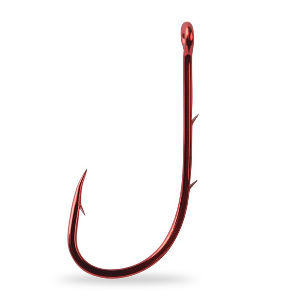Mustad Red Baitholder Hook 8 10ks Háčik na zubáče s očkom a protihrotom