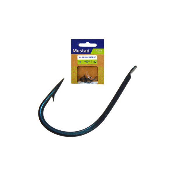 Mustad Blue Allround Hook 6 Lapkás, Szakállas Feeder Horog 12db