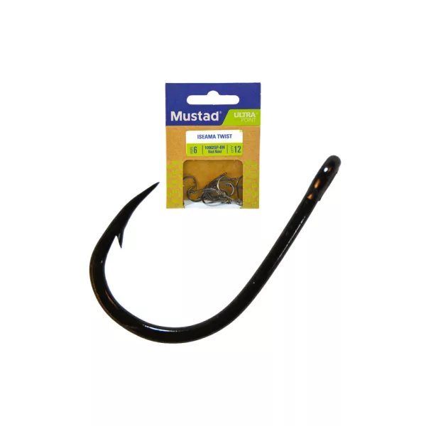 Mustad Iseama Twist 1 Füles, Szakállas Horog 12db