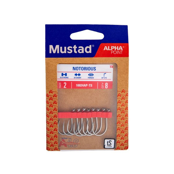 Mustad Notorious 4/0 Uškový, ostnatý háčik 6ks