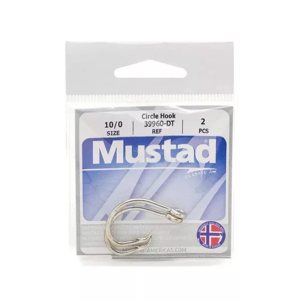 Mustad Tuna Circle Hooks 6/0 Háčiky s očkom a protihrotom, 5ks