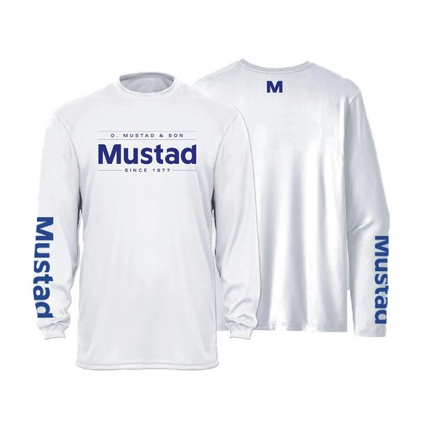 Mustad Svetlosivá Značková Longsleeve UV S Tričko s dlhým rukávom