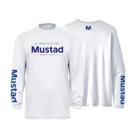   Mustad Svetlosivý Brand Longsleeve UV 3XL Tričko s dlhým rukávom
