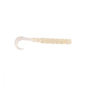   Mustad Aji Curly Tail 6,35cm White Luminous Plastová Nástraha 12ks