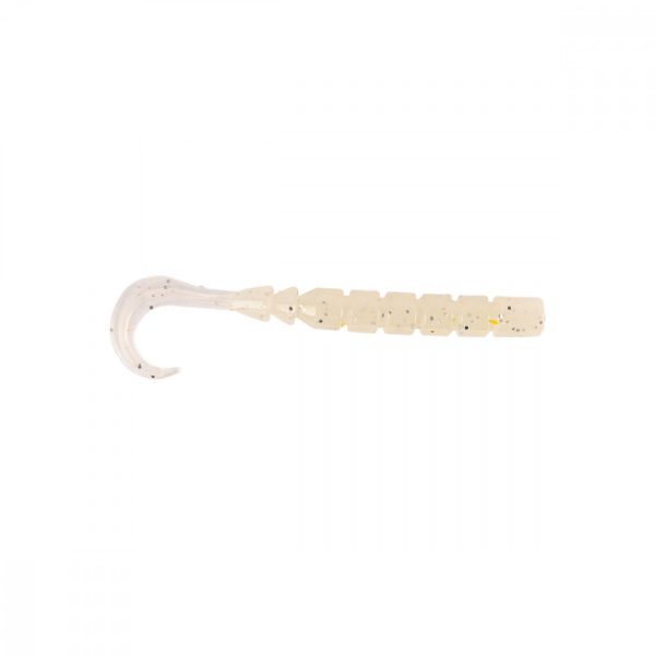 Mustad Aji Curly Tail 6,35cm White Luminous Plastová Nástraha 12ks