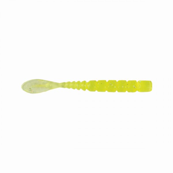Mustad Aji Fish Tail 5,08cm Clear Chartreuse Plastová Nástraha 12ks