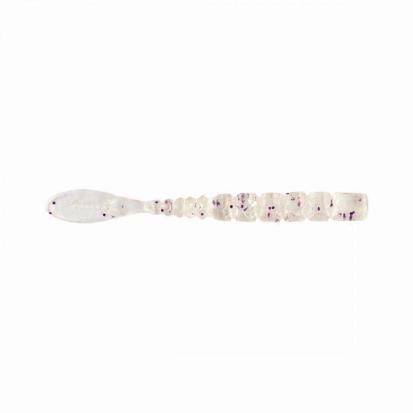 Mustad Aji Fish Tail 5,08cm Clear Purple Glitter Plastová Nástraha 12ks