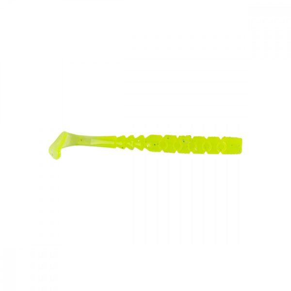 Mustad Aji Paddle Tail 5,08cm Číra Chartreuse Plastová Návnada 12ks