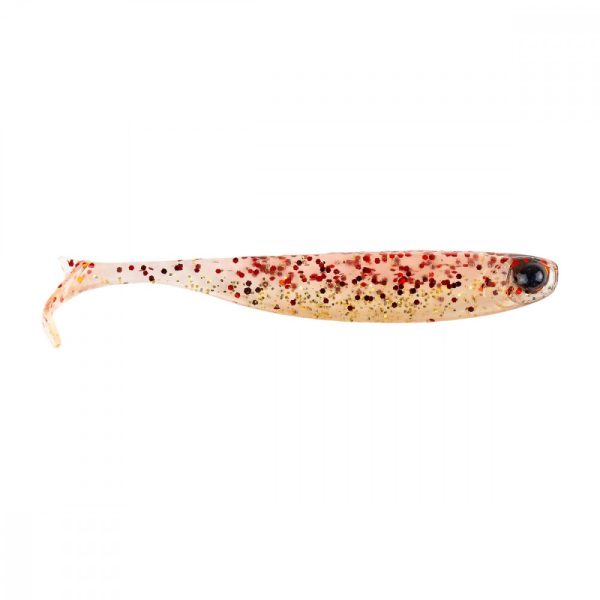 Mustad Mezashi Z-Tail Minnow 7,62cm Red Gold Glitter Plastiková nástraha 6ks