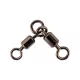 Mustad Power Trojcestná obratlík 2 5ks Dvojitá obratlík