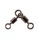 Mustad Power Trojcestná obratlík 1/0 5ks Dvojitá obratlík