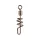 Mustad Power Rolling Swivel With Screw Snap 6 6ks Obratlík so skrutkovou karabínkou
