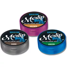   Kriston Merlin Fast Sinking Supple Braid 25Lbs 20m 0.44mm Zelená Pletená nadväzcová šnúra-Zelená