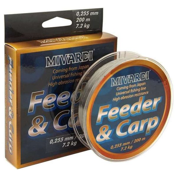 Mivardi Carp&Feeder 0,225mm 200m Tmavohnedý Monofilný hlavný vlasec