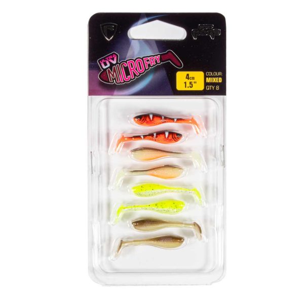 Fox Rage Micro Fry UV Mixed Colour Pack 4cm Plastová nástraha 8ks