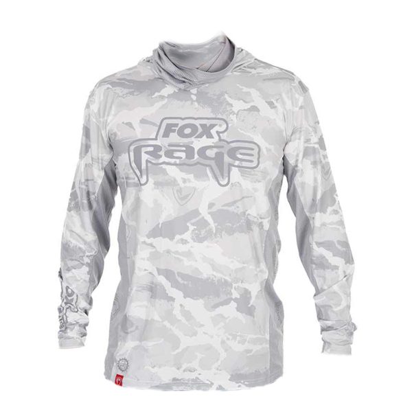 Fox Rage UV Hooded Light Camo Top Mikina s kapucňou 2XL