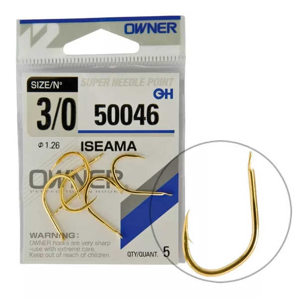 Owner Iseama Gold 50046 14 Háčik na kapre s lopatkou a protihrotom 13ks