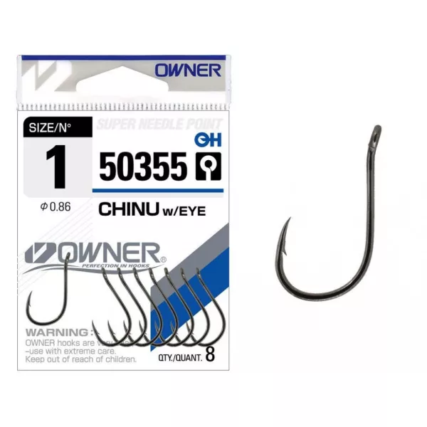 Owner Chinu We 50355 2/0 S ostňom, S očkom Bojlový háčik 6ks