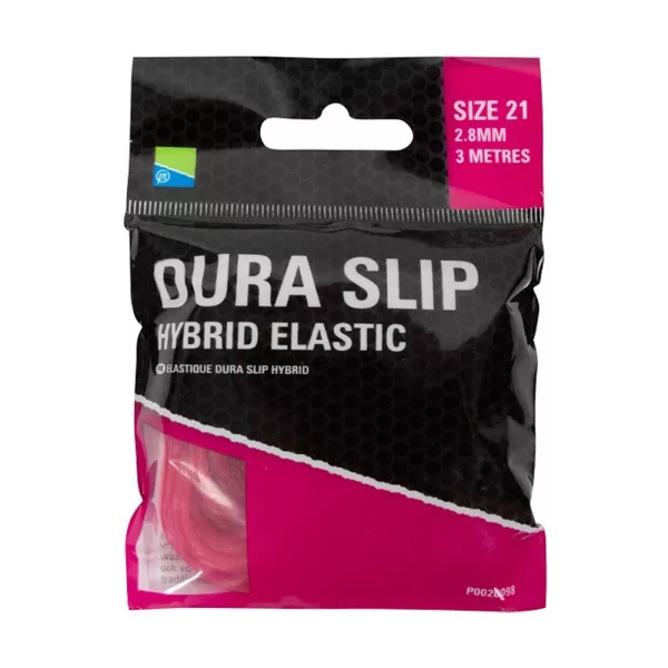 Preston Dura Slip Hybrid Elastic 21 Pink 2,8mm Zložená hybridná guma 3m