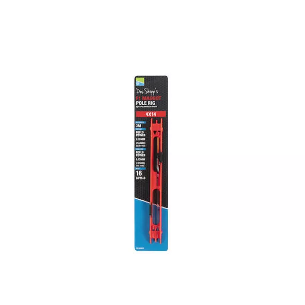 Preston F1 Maggot Pole Rig Hotová Súprava na Tyč 4x14