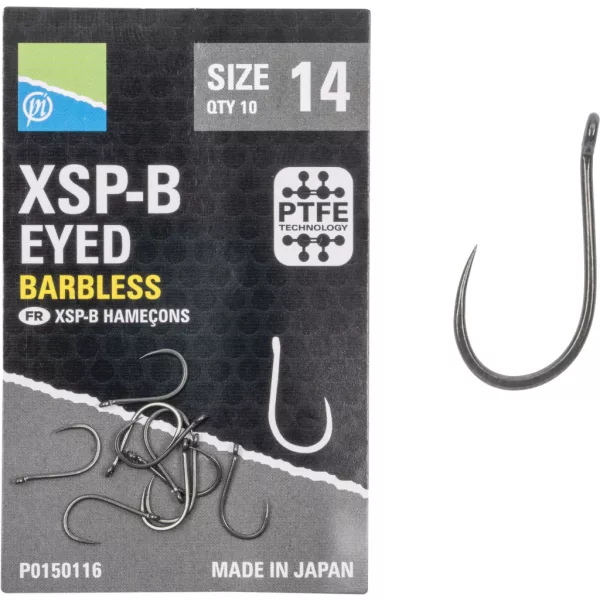 Preston XSP-B Eyed 14 Füles, Szakáll Nélküli Horog 10db