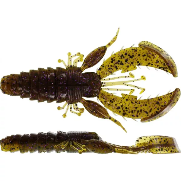 WESTIN CreCraw Creaturebait 10cm 12g Green Pumpkin Purple 4ks Plastová nástraha
