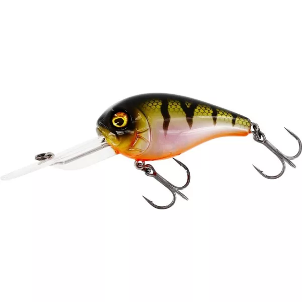 WESTIN MegaBite DR Crankbait 6cm 19g Plávajúci Trblietavý Ostriež Wobler