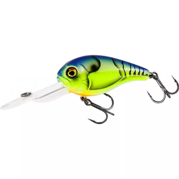 WESTIN MegaBite DR Crankbait 6cm 19g Plávajúci Chartreuse Modrý Rak Wobler