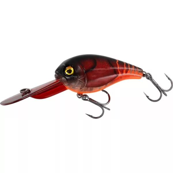 WESTIN MegaBite DR Crankbait 6cm 19g Plávajúci 3D Ohnivý Rak Wobler