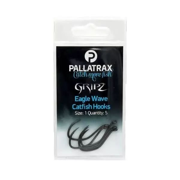 Pallatrax Gripz Catfish Hooks 1 Háčik s očkom, bez protihrotu na lov sumcov 5ks