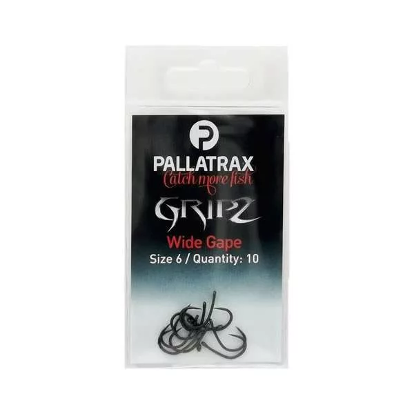 Pallatrax Gripz Wide Gape 12 Uškový, Bezostňový kaprový háčik 10ks