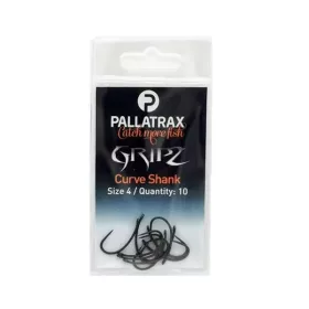   Pallatrax Gripz Curve Shank 6 S očkom, Bezprotihrotový Boilies Háčik 10ks